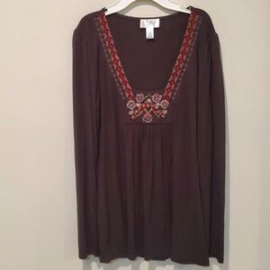 ❤ LOFT VINTAGE BEADED EMBROIDERED TOP, SMALL